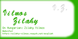 vilmos zilahy business card